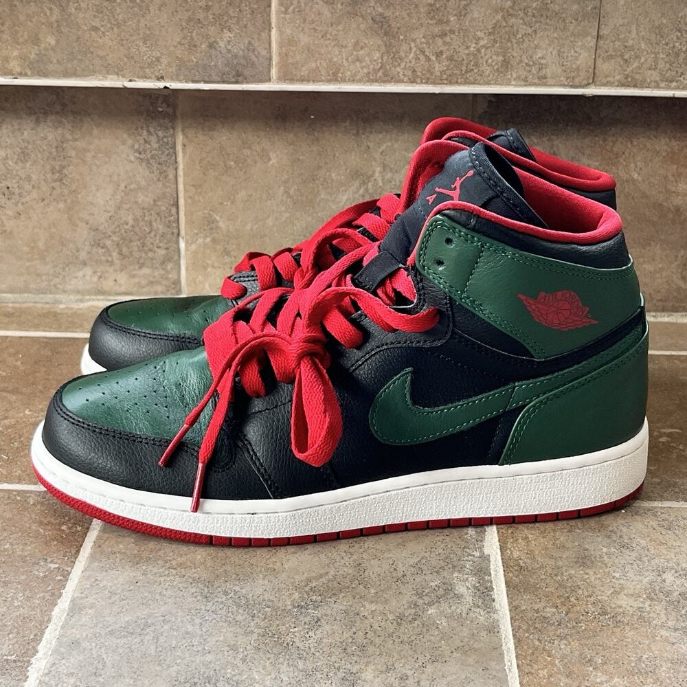 Nike Air Jordan 1 Retro High OG 'GUCCI' 332558-025 Youth SZ: 7Y Green Used Nice - Picture 3 of 13